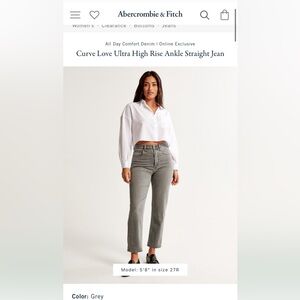 Abercrombie Curve Love ultra high rise ankle Jean - size 33